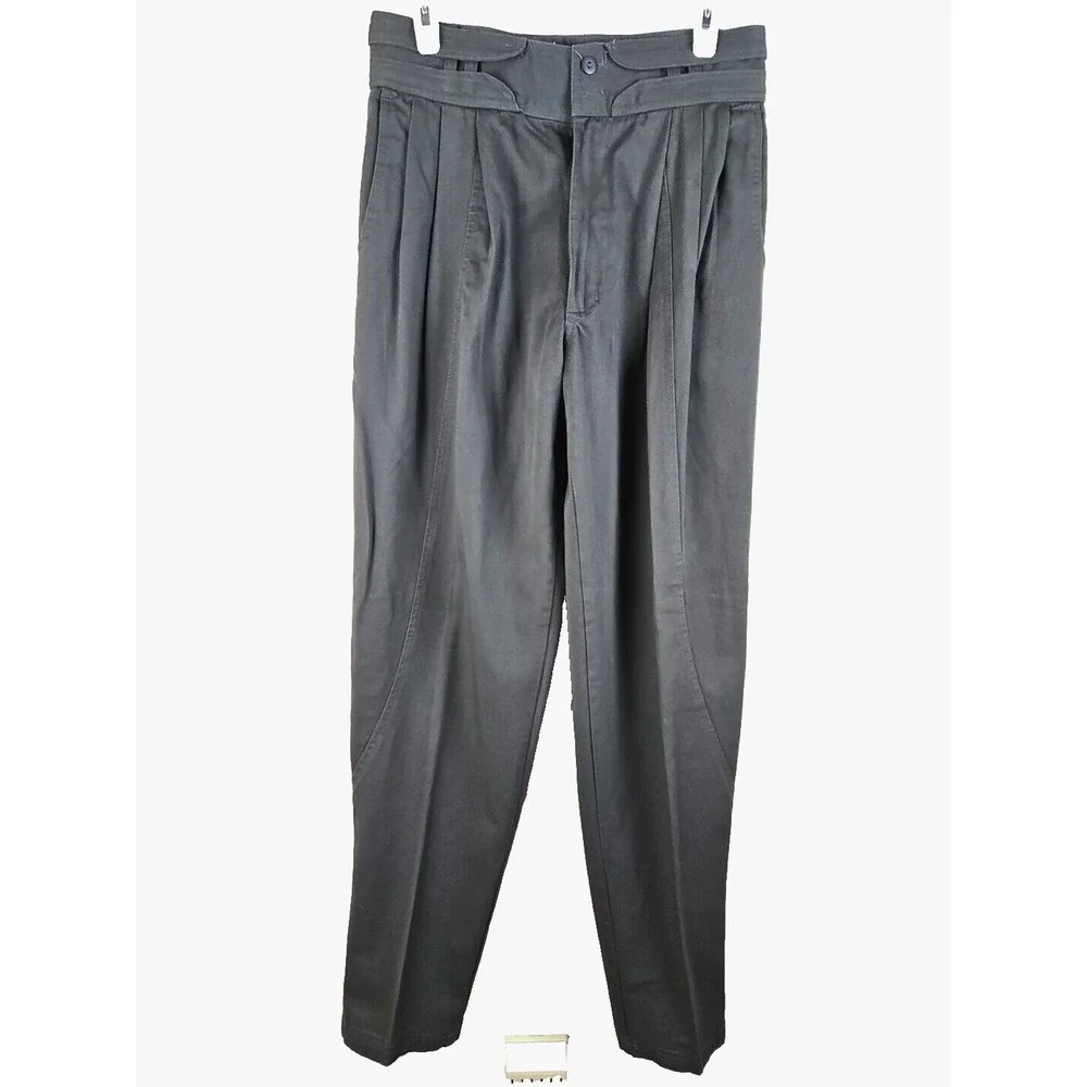 Vtg 90's Bugle Boy Pant 30x33 Gray pleated Parachute Super Baggy Tapered